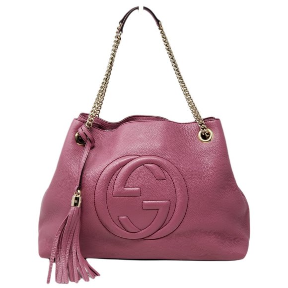 Gucci Handbags - Gucci Soho Medium on Chain Leather Shoulder Bag